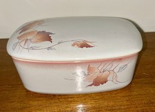 Vintage Denby Twilight Stoneware 2 Piece Butter Dish England  picture