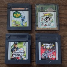 Nintendo Gameboy Color Games Lot Powerpuff Girls Green A Bugs Life Wings Of Fury picture