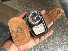 RARE OLD VINTAGE WESTERN MASTER 2 UNIVERSAL EXPOSURE METER WITH LEATHER COVER picture