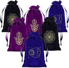 6 Pcs Tarot Cards Bag Pouch 6 x 9 Inch Tarot Card Holder Jewelry Pouch Dice Stor picture