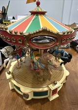 Vintage Enesco The Carousel Dream Animated Music Box Christmas Read picture
