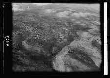 Photo:Jerusalem Palestine 1931 Aerial View Old City Clouds picture