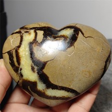 483g Natural heart-shaped turtle back stone Dragon Crystal Crack Gem Reiki  216 picture