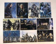 LORD OF THE RINGS TWO TOWERS Complete HOBBY JAPAN NON-FOIL Chase Card Set of 10 picture