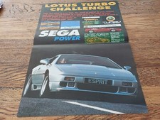 Sega Power Lotus Turbo Challenge Car Large Vintage Gaming Poster Lotus Esprit picture
