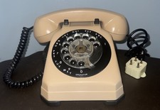 Stromberg-Carlson Rotary Dial Model 1543WG Phone Black Beige MCM VTG Cut Corners picture