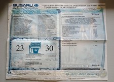 1997 Subaru Impreza Outback Sport Original Dealer Window Sticker picture