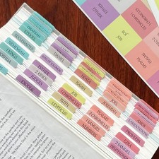Bible templates Reposition Large Text Bible Tabs, Contrast Color Bible Stickers picture