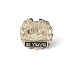 Vintage Woodmen of the World WOW 25 Years Service Lapel Pin Fraternal Award picture