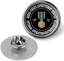 Silver Armed Forces Expeditionary Service Operation Southern Watch Lapel Pin picture