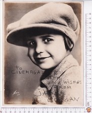 Jackie Coogan Autograph 7x9