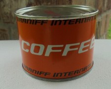 NOS Vintage 1970s BRANIFF INTERNATIONAL AIRWAYS COFFEE TIN DALLAS TEXAS picture