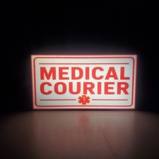 MEDICAL COURIER LED Sign for Car Dashboard | Made in USA, 5V USB Powered Light U picture