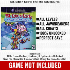 Ed Edd n Eddy The Mis-Edventures 100% Nintendo GameCube Memory Card Save CHEATS picture