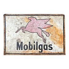 Antique Original Mobilgas Pegasus Gasoline Advertising Trade Sign picture