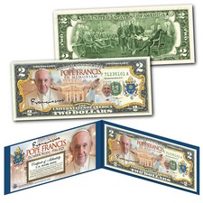 POPE FRANCIS Peoples Pope In Memoriam 1936-2025 Genuine Legal Tender US $2 Bill picture