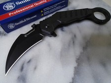 Smith & Wesson M&P Extreme Ops Assisted Open Karambit Pocket Knife 8Cr13MoV G10 picture