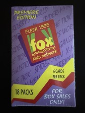 1995 Fleer Fox Kids Network Cards Premiere Edition Sealed Box - 18 Packs Marvel picture