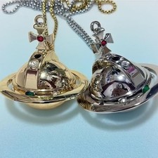 US Seller* Vivienne Westwood Lighter Pocket Portable Orb Ashtray Silver With Box picture