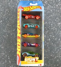 Hot Wheels Stunt Tracks 5-Pack Diecast Cars Set Mattel Racing Toy New 3+ picture