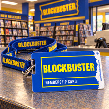 Custom Blockbuster Video Membership ID Card Personalized Retro PVC Photo Novelty picture