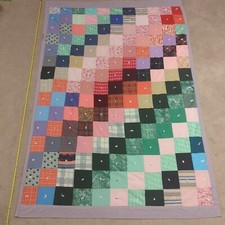 Giant 7+ Foot By 5 Foot Vintage Multicolor Patchwork Quilt picture