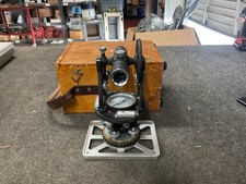 Vintage Surveyor Transit Theodolite Stadia Hairs 1:100 Model 115 w/ Wood Case picture