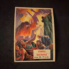 Topps World-wide News History Non-Sport Trading Card #91 Pompeii Destroyed picture
