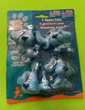 Vintage Blue's Clue's  Zipper Pull Clips & Keychains Pack Of 4 NOS 2001 Nick JR  picture