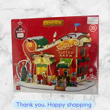 Lemax Santa's Wonderland Santa's Sleigh Barn #65572 BRAND NEW SHIPPING picture
