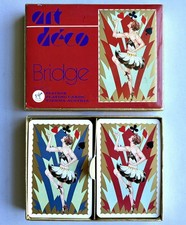 Vintage Piatnik ART DECO Playing Cards Double Deck w/ Original Box EXTREMELY HTF picture