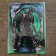 Topps 2024 Chrome Star Wars Andor K-2SO #121 Green Serial #/99 picture