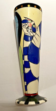 SWAK By Lynda Corneille Whimsical CLANCY Cat Vase 10