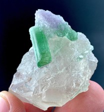 96   Carat Tourmaline With Quardz Crystal  Specimen From Afghanistan picture