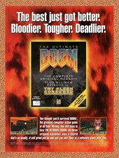1994 Ultimate Doom Thy Flesh Consumed PC Original Ad / Retro Wall Art v1 picture