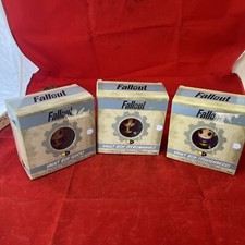 Set Of 3  Vault Boy (Toughness) Pyromaniac Luck. ~ Fallout , 5 Star picture
