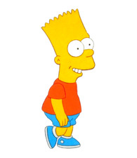 1990's SIMPSONS BART FOX ORIGINAL PRODUCTION CEL Walt Disney sneakers picture