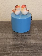 VTG Adorable German Mini Bank With Key Adorable Birds NS picture