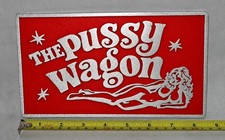 THE PUSSY WAGON Cast Aluminum Car Club Plaque picture