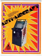 Atari Anti-Aircraft Arcade FLYER Original Atari 1975 Video Game Retro Vintage picture