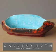 SUPERB ORIG ABSTRACT POTTERY CORNELL VTG 50S ATOMIC MID CENTURY MODERN ART DISH picture
