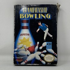 Championship Bowling NES Complete in Damaged Box CIB picture