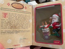 RARE 1997 Enesco Treasury Masterpiece Ornament Santa Häagen-Dazs Ice Cream EUC picture
