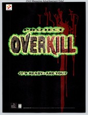 Project Overkill Konami PlayStation Dark Shooter Vintage 1996 Advertisement picture