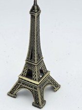 Paris Eiffel Tower Metal Miniature Souvenir Statue Antique Brass Tone 5