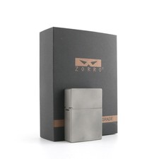 ZORRO Z860 Titanium Alloy Trench Lighter Windproof Flint Wick Petrol w Box. picture