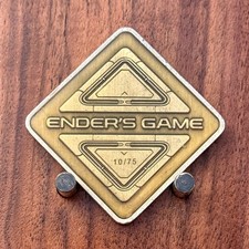 Limited 10/75 Ender's Game Sci-Fi Square Metal Challenge Coin  1#46 picture