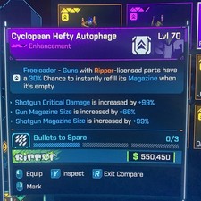 Borderlands 4⭐️LVL 70 RIPPER SHOTGUN CRIT/MAG ENHANCEMENT GODROLL⭐️All PLATFORMS picture