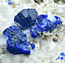 200g Rare Fluorescent Hauyne Crystals Combined With Calcite and Pyrite On Matrix picture