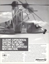 Allison V-22 Osprey Supercritical Shafting Vintage 1988 Magazine Ad Print picture